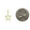 10K White Gold Star Charm Celestial Pendant Jewelry 20mm x 11mm